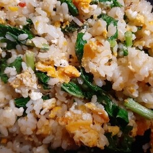 青菜の簡単卵炒飯